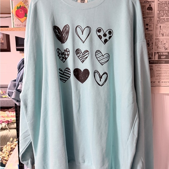 Comfort Colors Sweaters - Comfort Colors Aqua Garment Dye Top